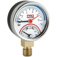 Термоманометр d53 мм,, радиальный 6 бар; 0-120°C  PROFactor (PF SG 870-6)