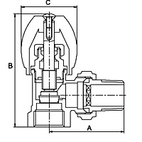 Купить Вентиль радиатора прямой с уплотнением PROFactor  в Тамбове