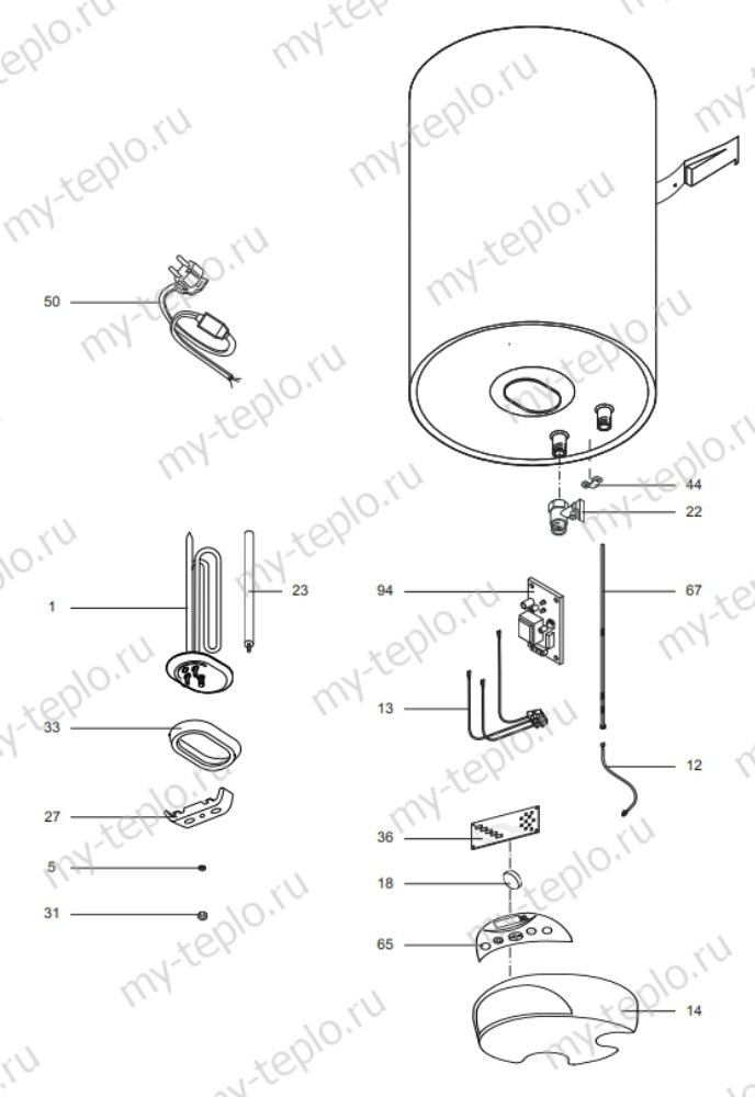 Запчасти Ariston ABS PLT PLUS PW 50 V купить в Тамбове