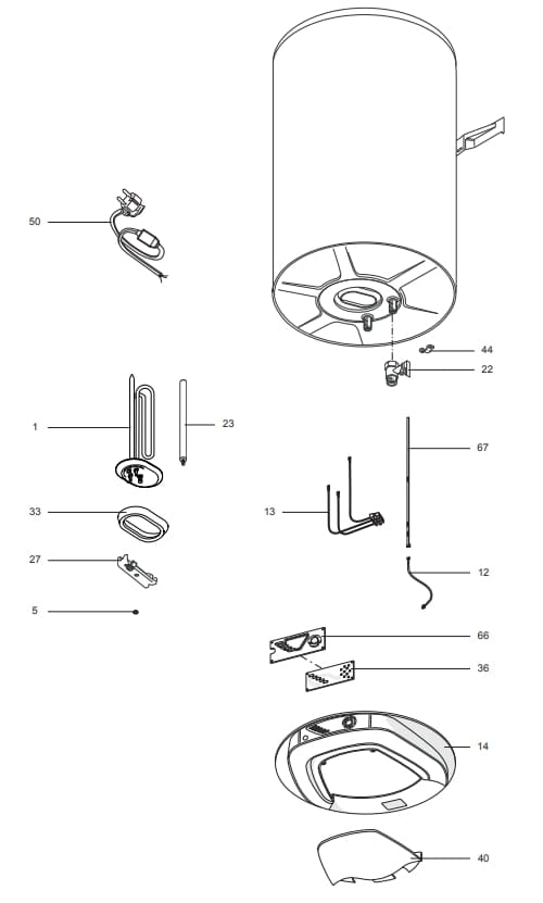 Запчасти Ariston ABS PLT PW 30 V SLIM купить в Тамбове