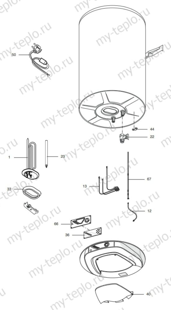 Запчасти для Ariston ABS SLV PW 100 V : схема Запчасти Ariston ABS SLV PW 100 V купить в Тамбове