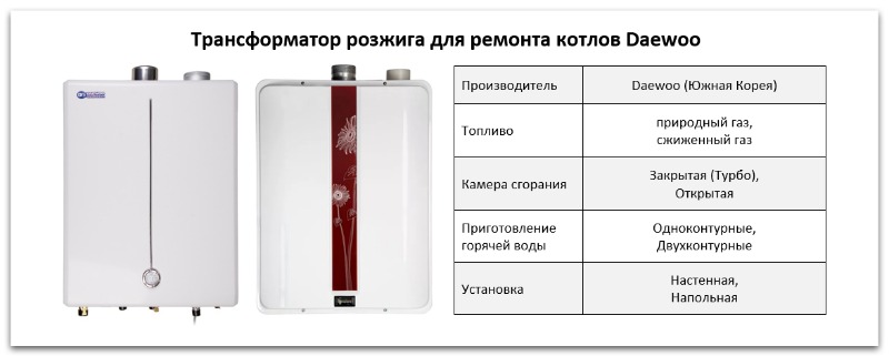 Купить трансформатор розжига для котла Daewoo в Тамбове