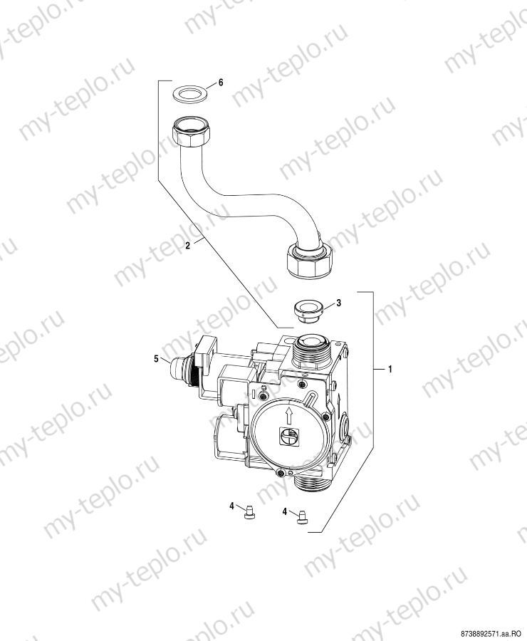 Запчасти для Buderus Logamax U072-35: схема Запчасти Buderus Logamax U072-35 купить в Тамбове