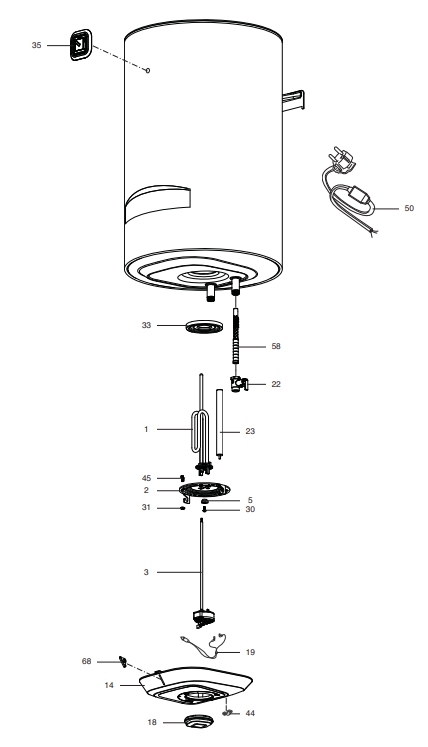 Запчасти Ariston PRO1 R INOX ABS 80 V купить в Тамбове