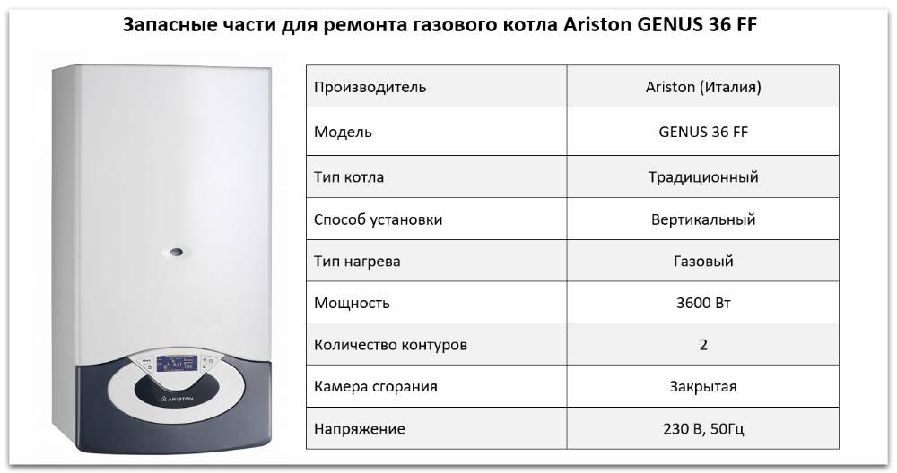 Купить запчасти Ariston GENUS 36 FF в Тамбове